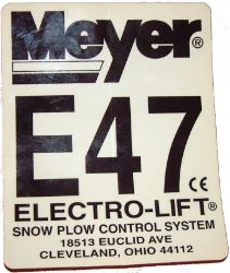 Meyer 21952 E-47 Pump Decal 