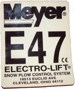 Meyer 21952 E-47 Pump Decal 